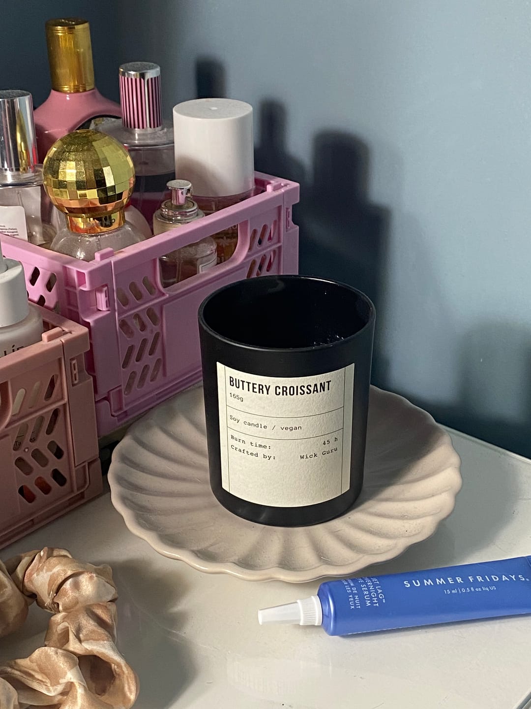 Customer photo review of Buttery Croissant Candle | Milk + Butter + Vanilla