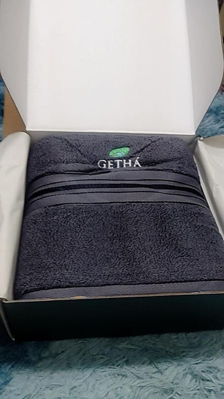 Customer photo review of Getha Lux Towel - Dark Grey