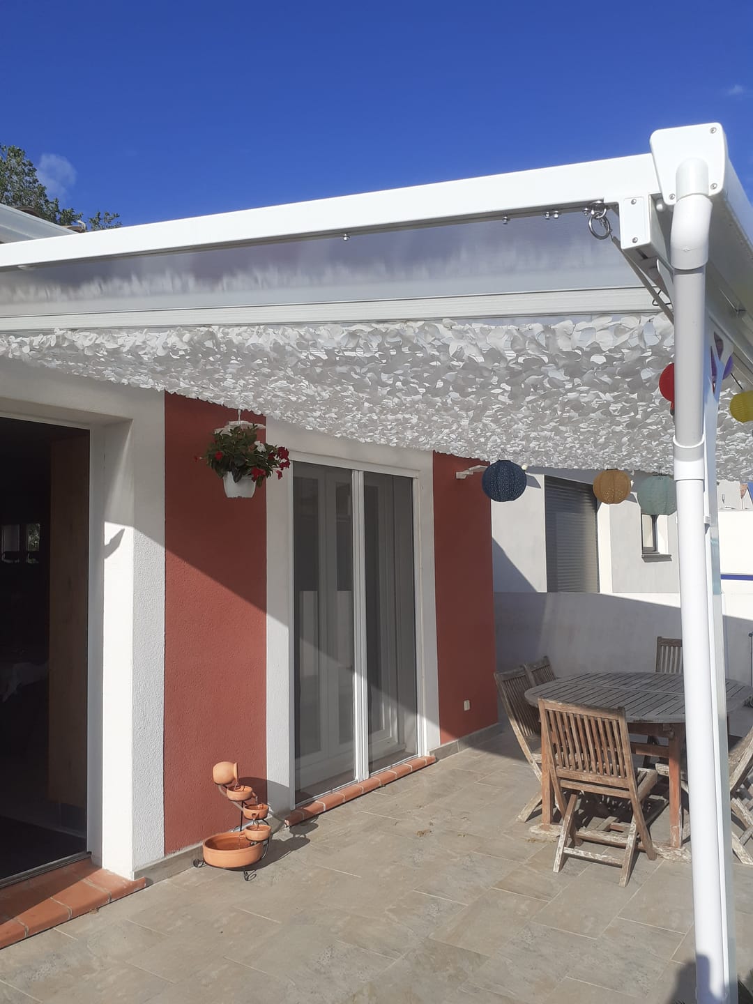 Customer photo review of Filet de camouflage renforcé blanc