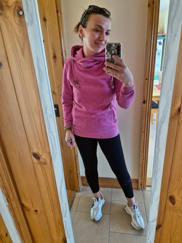 Customer photo review of Janette Summer Pink Embossed Hoodie