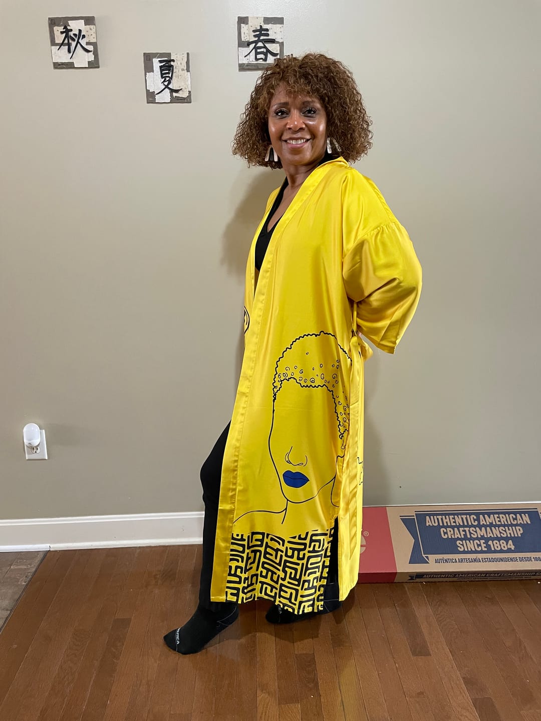 Customer photo review of Mahogany Kimono