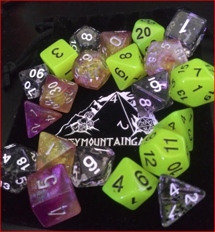 Customer photo review of $25 Mystery Dice Bag Bundle