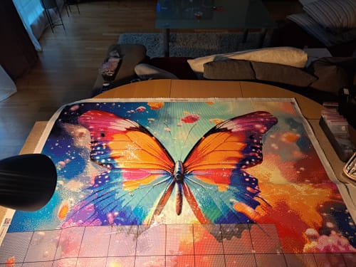 Customer photo review of 5D Diamond Painting AB Steine Colorful Butterfly