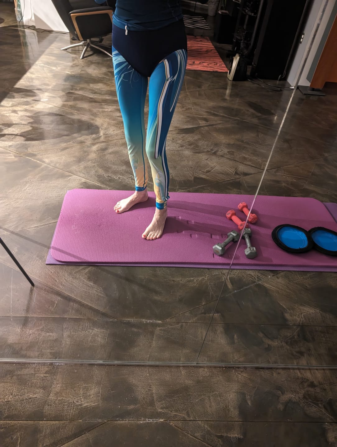 Customer photo review of Swim Leggings for Women UPF 50+| Mystica - Yellow-Blue