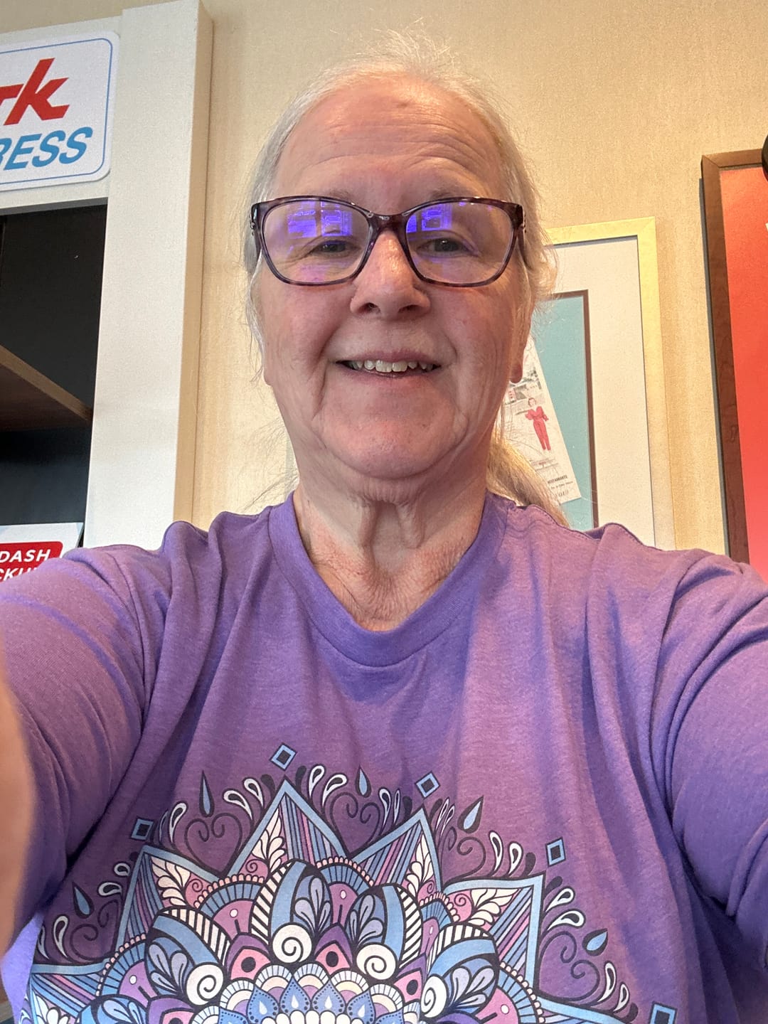 Customer photo review of Trendy Purple Mandala Summer Womens Graphic Tees