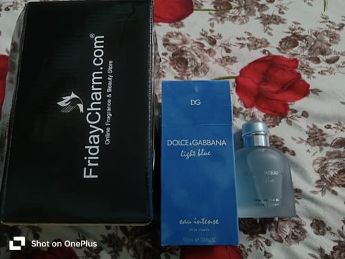 Customer photo review of Dolce & Gabbana Light Blue Eau Intense Eau De Parfum For Men