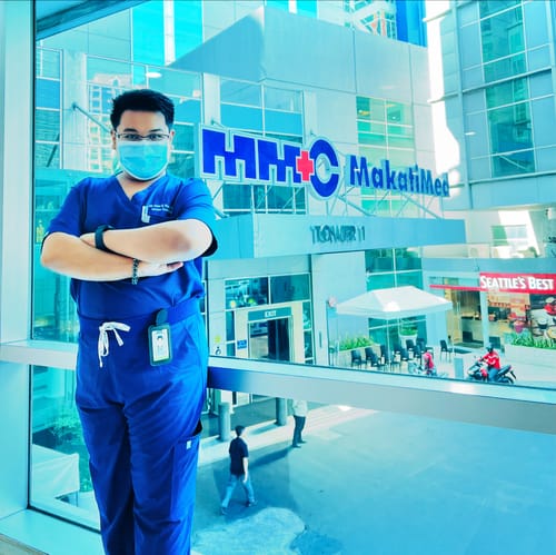 Customer photo review of Straight Cut MoveTech® Scrub Pants - Men / Cobalt Blue