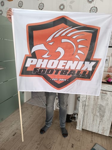 Customer photo review of Fahne inkl. Druck