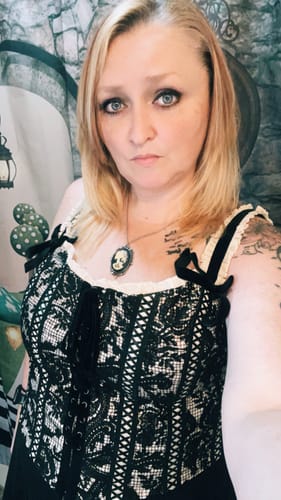 Customer photo review of Sleepy Hollow™ Lady Van Tassel Lace Bustier