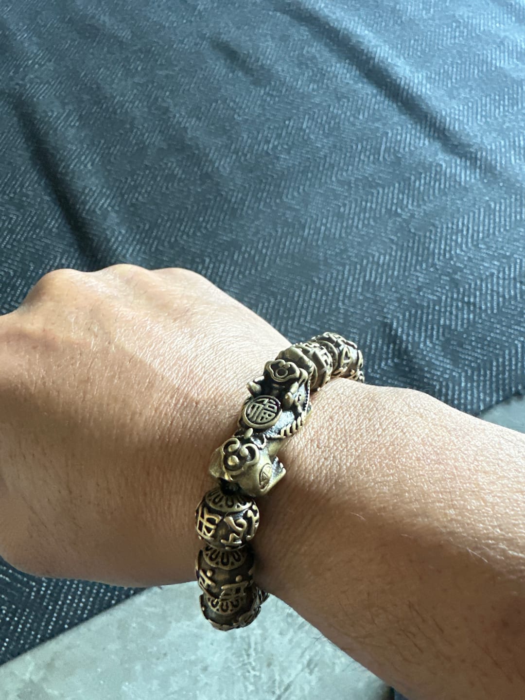 Customer photo review of Pure Copper Pixiu Mantra Bracelet
