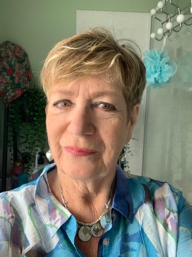 Customer photo review of Monterey Print Shirt - Blue
