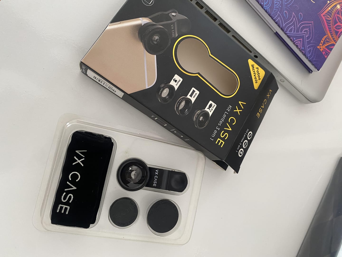 Customer photo review of Kit de Lentes 3 em 1 para Câmera de Celular VX Case