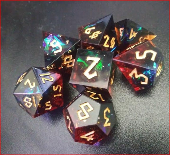 Customer photo review of Hellish Rebuke Sharp-Edged Resin Dice Set