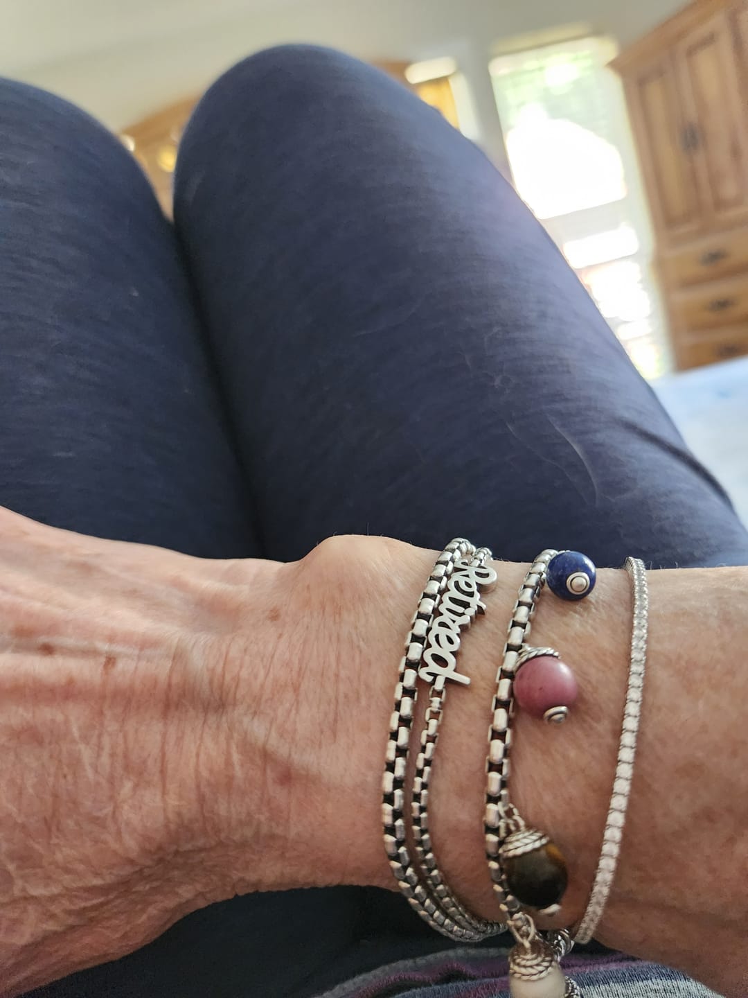 Customer photo review of Flexible CZ Bangle in Sterling Silver