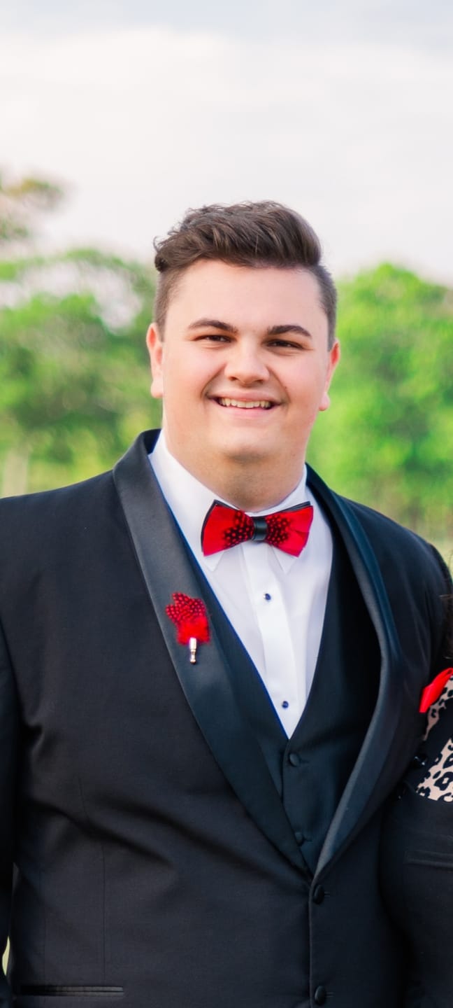 Customer photo review of The Jaxon- Feather Bow Tie