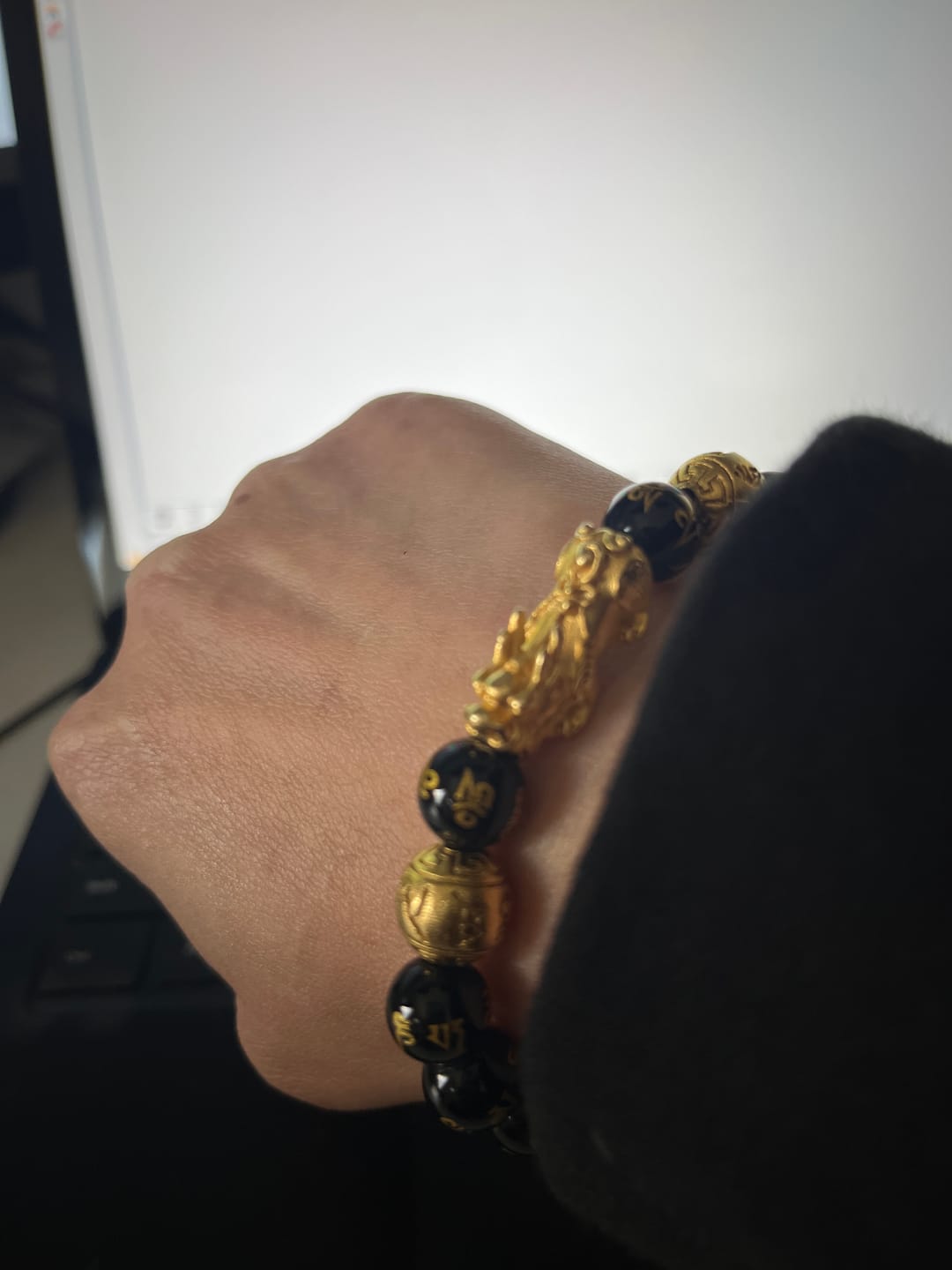 Customer photo review of Feng Shui Black Obsidian Wealth Bracelet