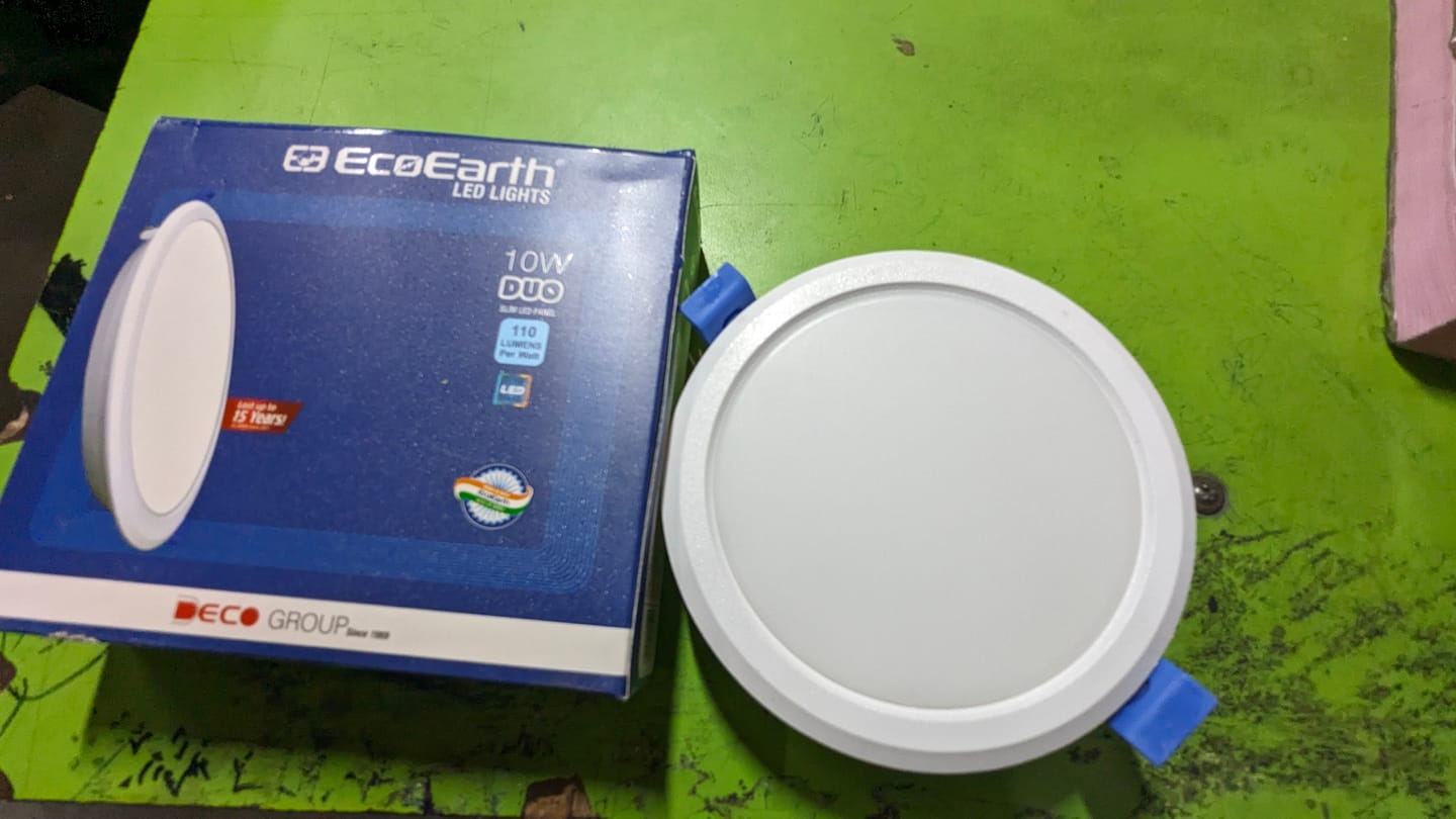 Customer photo review of EcoEarth DUO Backlit Led Panel Round | Ceiling Downlight