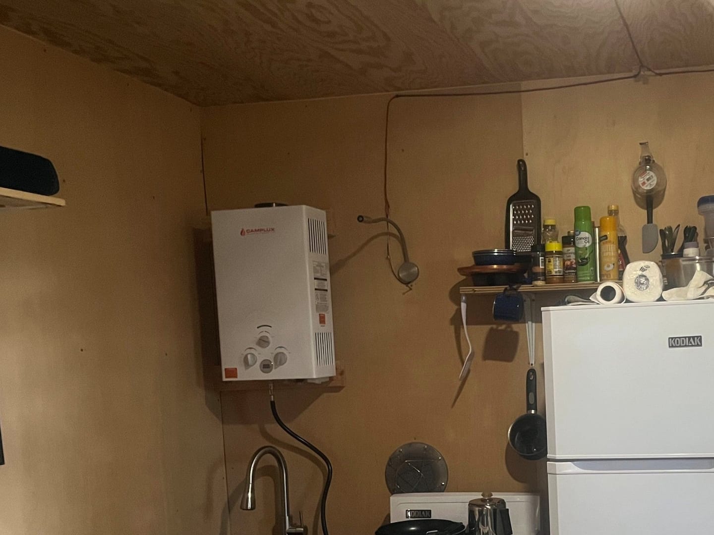 Customer photo review of Portable Water Heater, Camplux Propane Water Heater, 2.11 GPM Tankless Gas Water Heater, On Demand Water Heater, White
