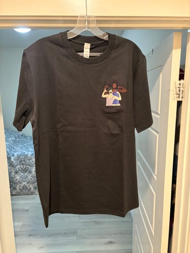 Customer photo review of Custom Embroidered Sweatshirt Portrait Music Player Couple Family Gift