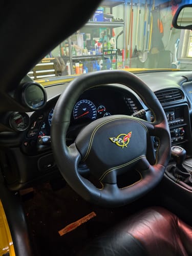 Customer photo review of Custom Steering Wheel Airbag Cover With Airbag 1997-2004 C5 Chevy Corvette
