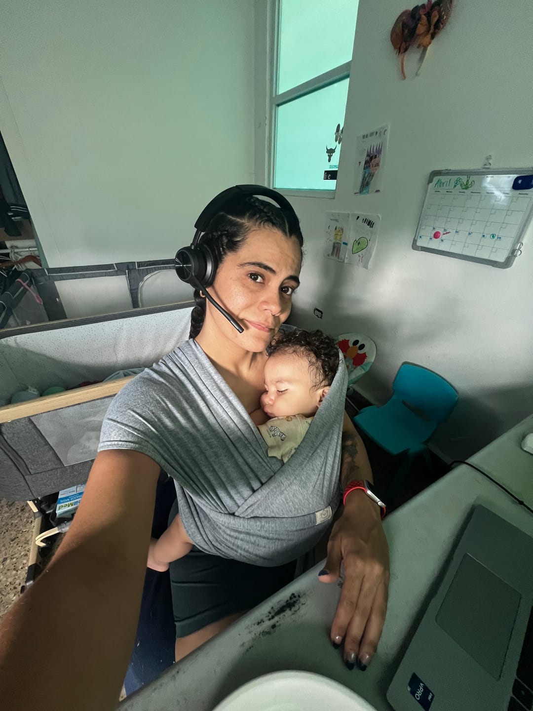 Customer photo review of KeaBabies Original Wrap Carrier