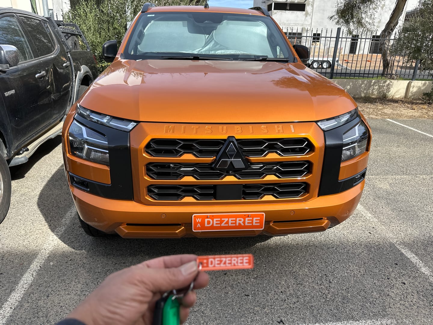 Customer photo review of WA Colour (Acrylic Style) Licence Plate Custom Keychain