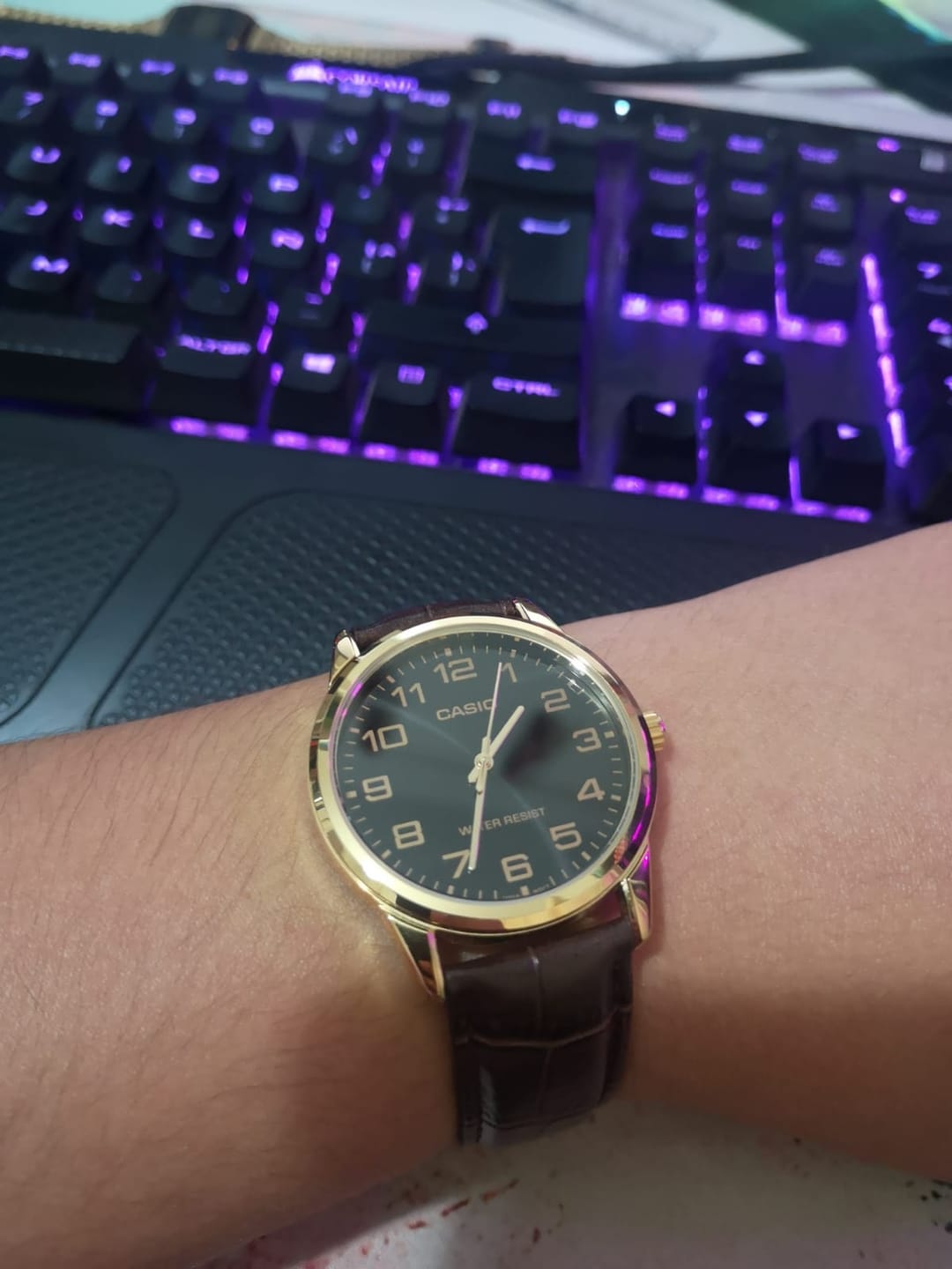 Customer photo review of Reloj Casio Análogo MTP-V001GL-1BUDF Negro Correa de Cuero