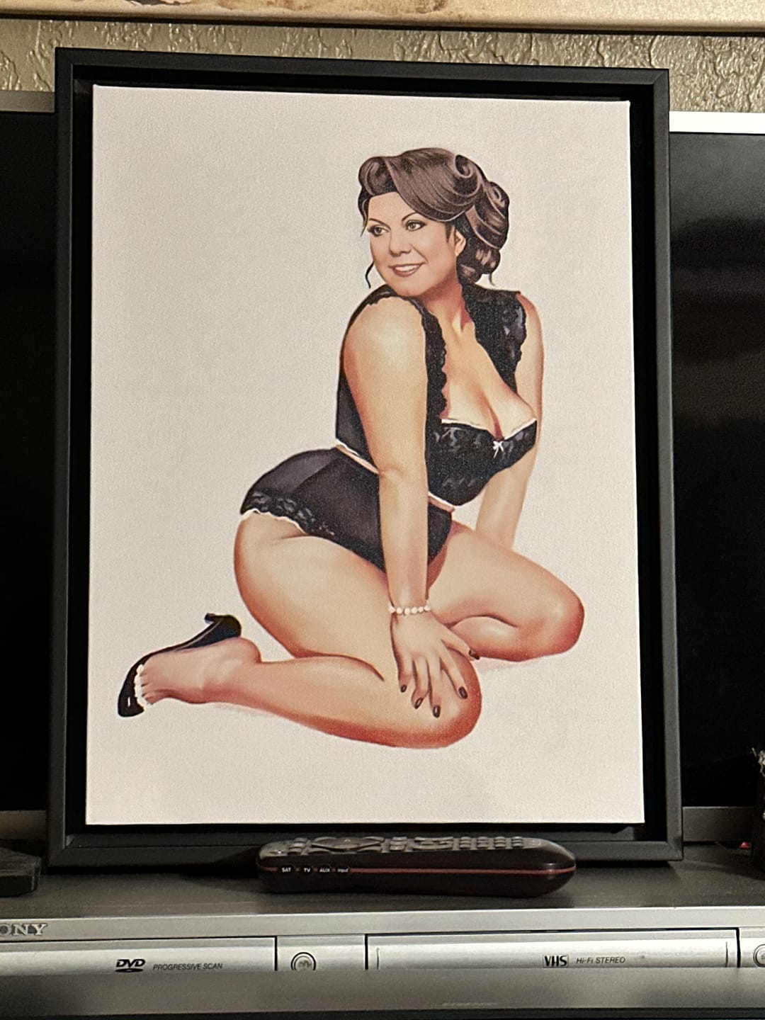 Customer photo review of Personalized Framed Canvas