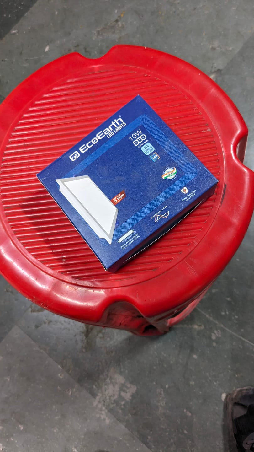 Customer photo review of EcoEarth DUO Backlit Led Panel Square | Ceiling Downlight