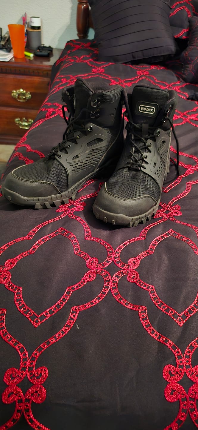 Customer photo review of ARMOUR | SUADEX Indestructible Steel Toe Boots
