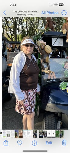 Customer photo review of Emoji Monkey Print Pattern Women's Golf Skirt with Pocket