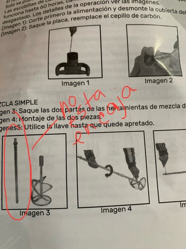 Customer photo review of Mezcladora Electrica Para Pintura Resina Mortero Cemento