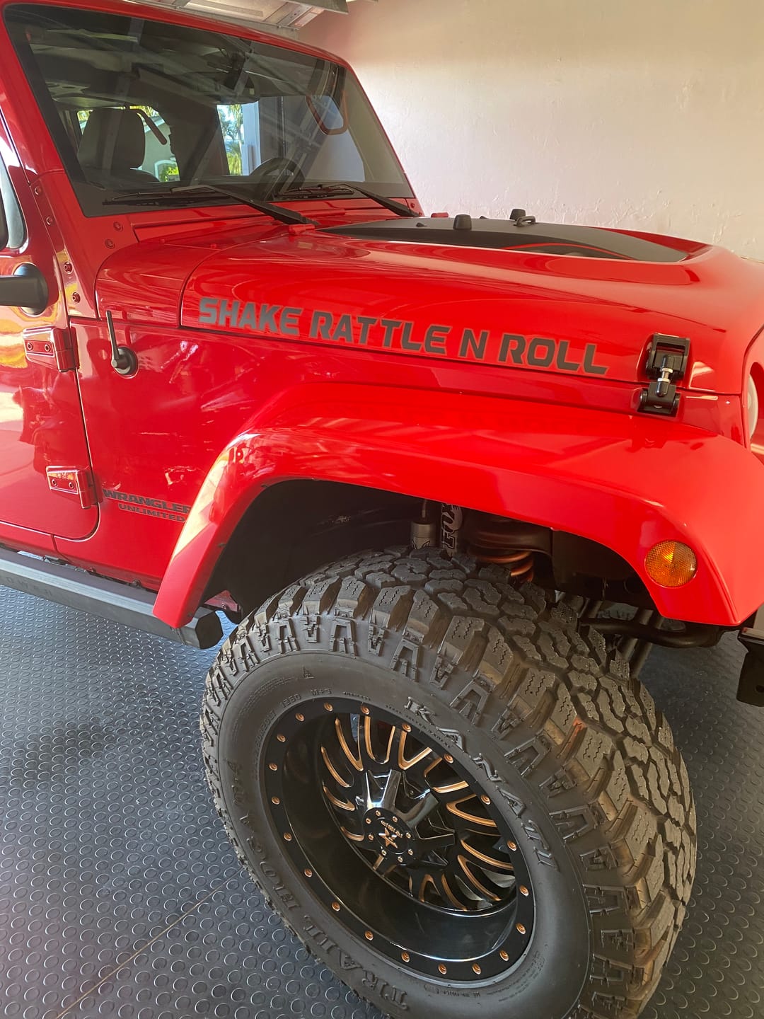Customer photo review of Premium Black Topo Hood Lettering | Set of 2