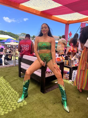 Customer photo review of KNOX-BLUEMULTI MIXED METALLIC WESTERN BOOT