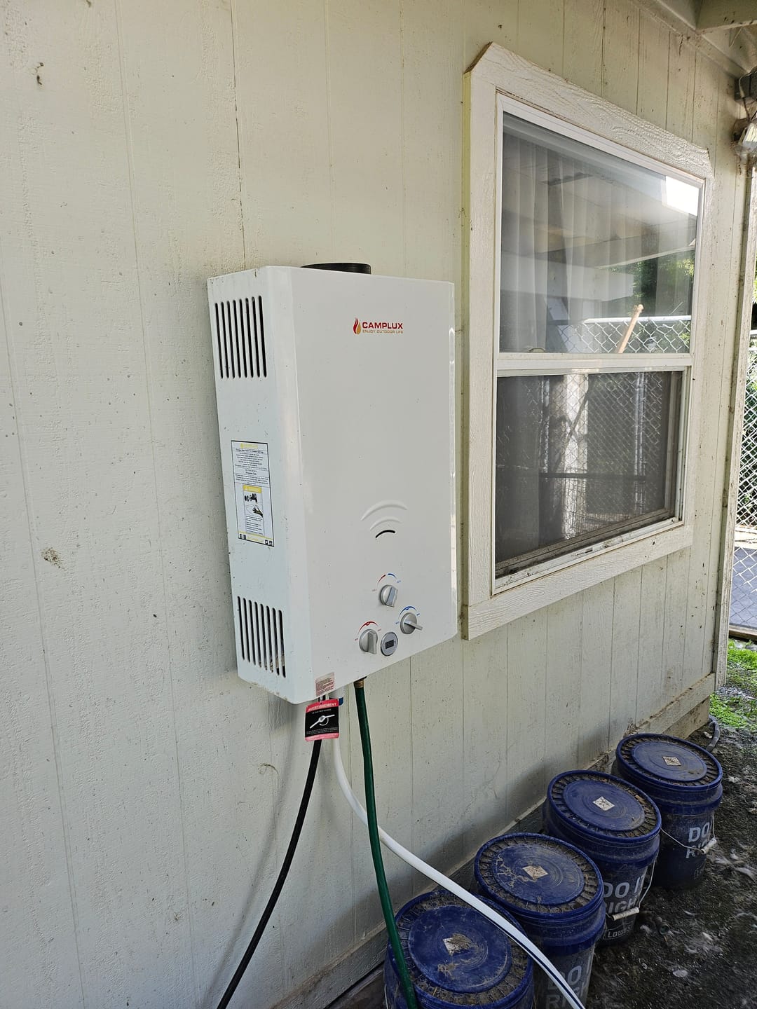 Customer photo review of Camplux 16L Outdoor 4.22 GPM Propane Gas Tankless Water Heater