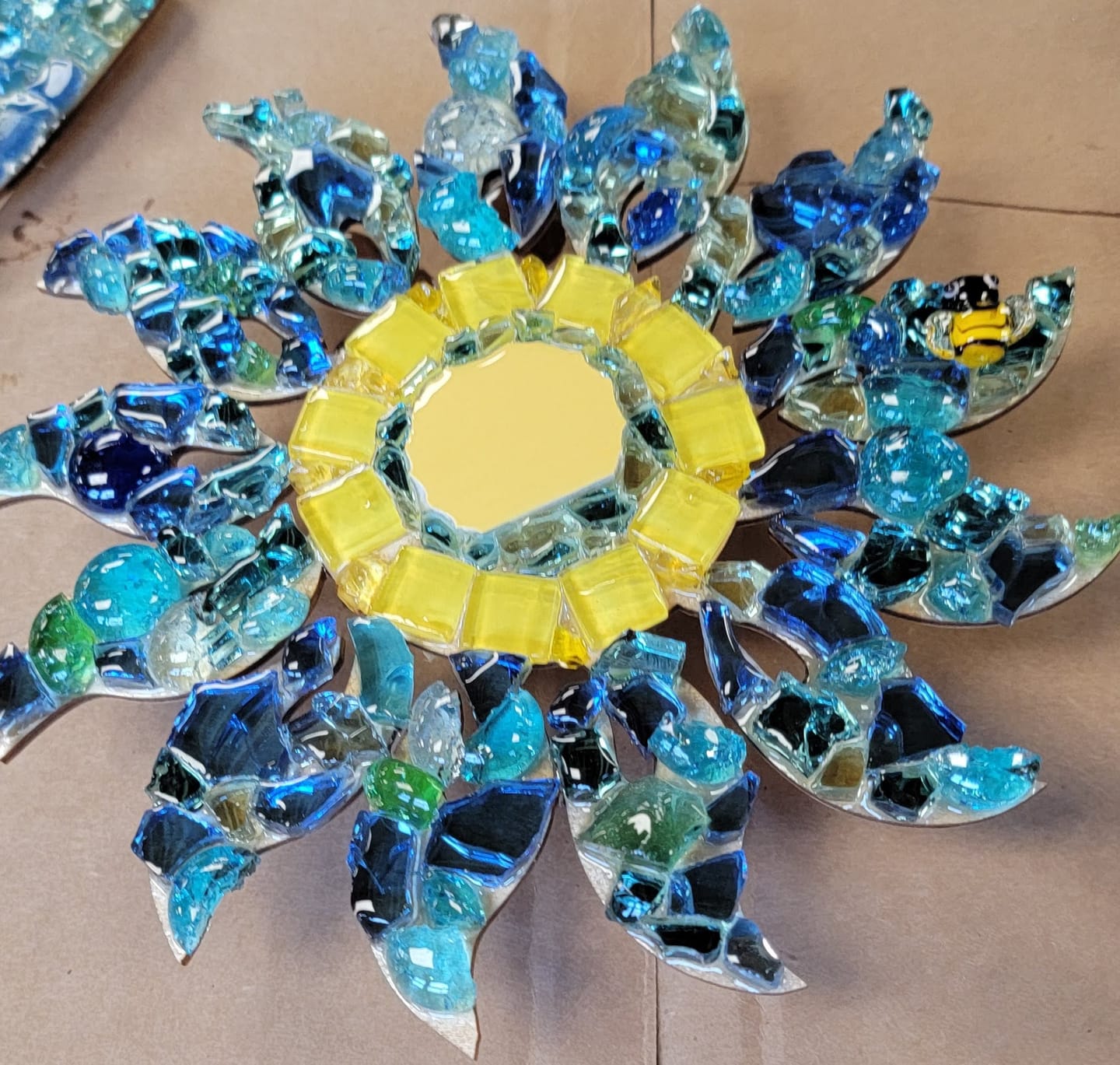 Customer photo review of Unfinished Wood Radiant Sun Silhouette | Summer | Celestial | Craft Cutout | up to 36"