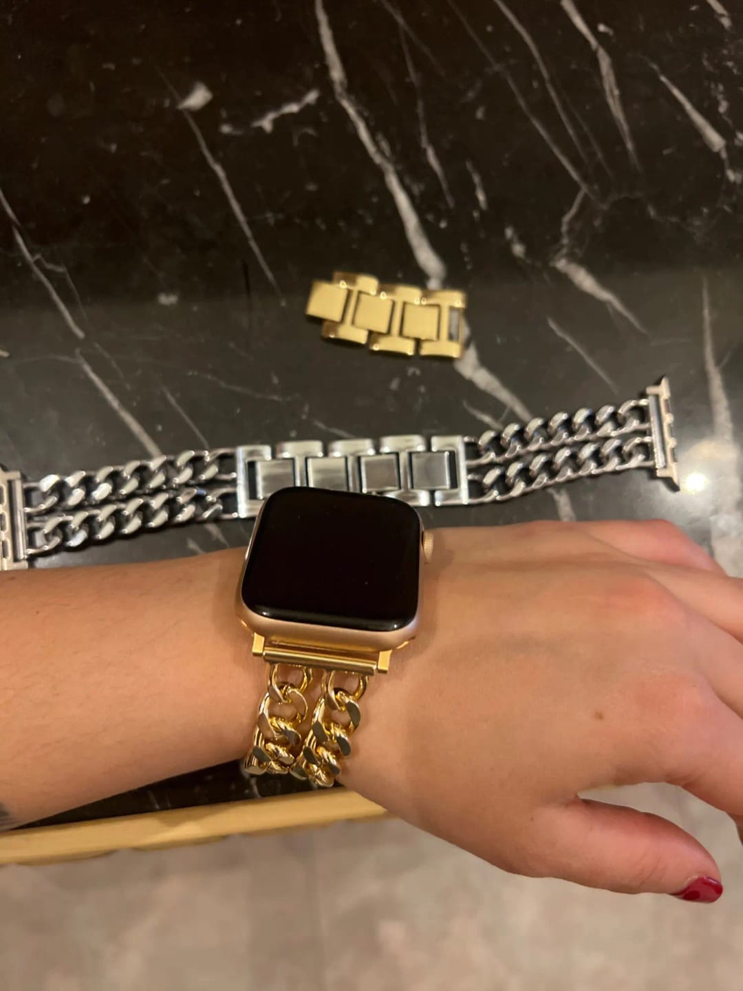 Customer photo review of NEU: Apple Watch Metallarmband "Josefin"