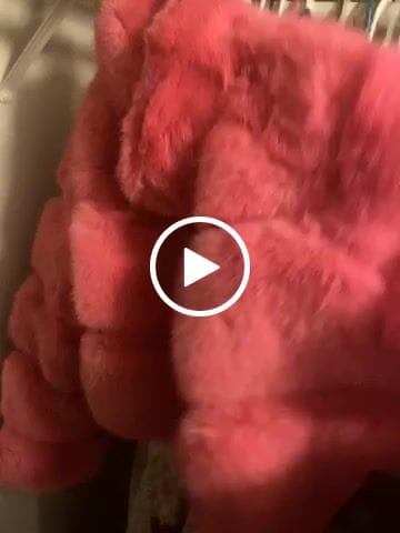 Customer video review of BARBZ PINK FAUX FUR JACKET