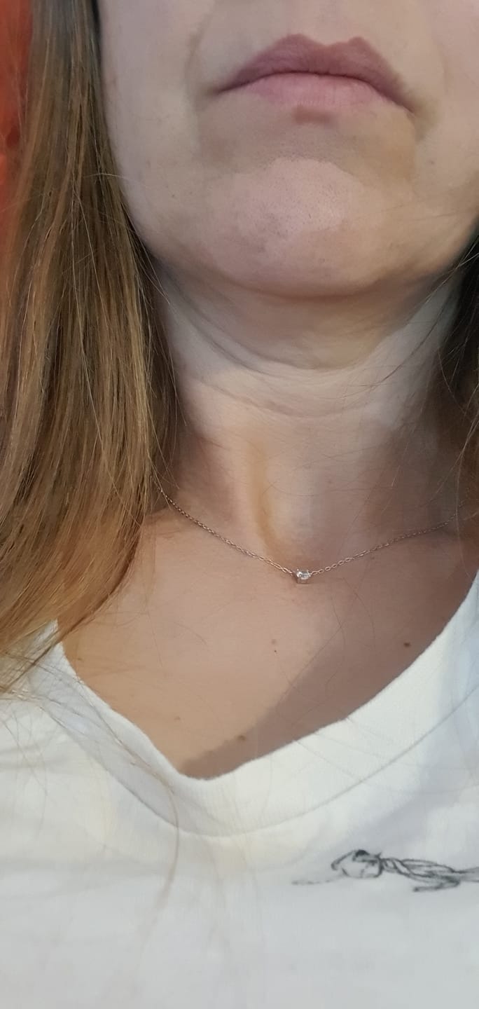 Customer photo review of שרשרת משובצת זרקון | כסף 925