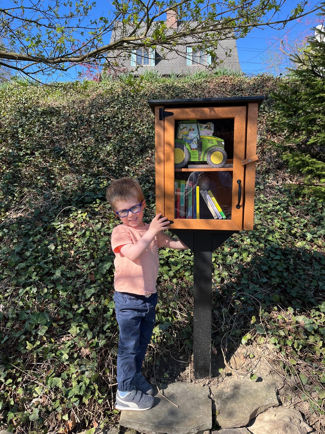 Customer photo review of Composite Two Story Cedar Little Free Library