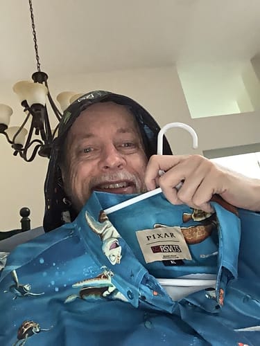 Customer photo review of Disney and Pixar Finding Nemo "The E.A.C. Dude!" – KUNUFLEX Short Sleeve Shirt