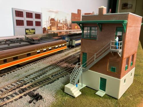 Customer photo review of Walthers Cornerstone 933-3554 Pennsylvania Railroad Brick Interlocking Tower w/Flat Roof -- Kit, HO