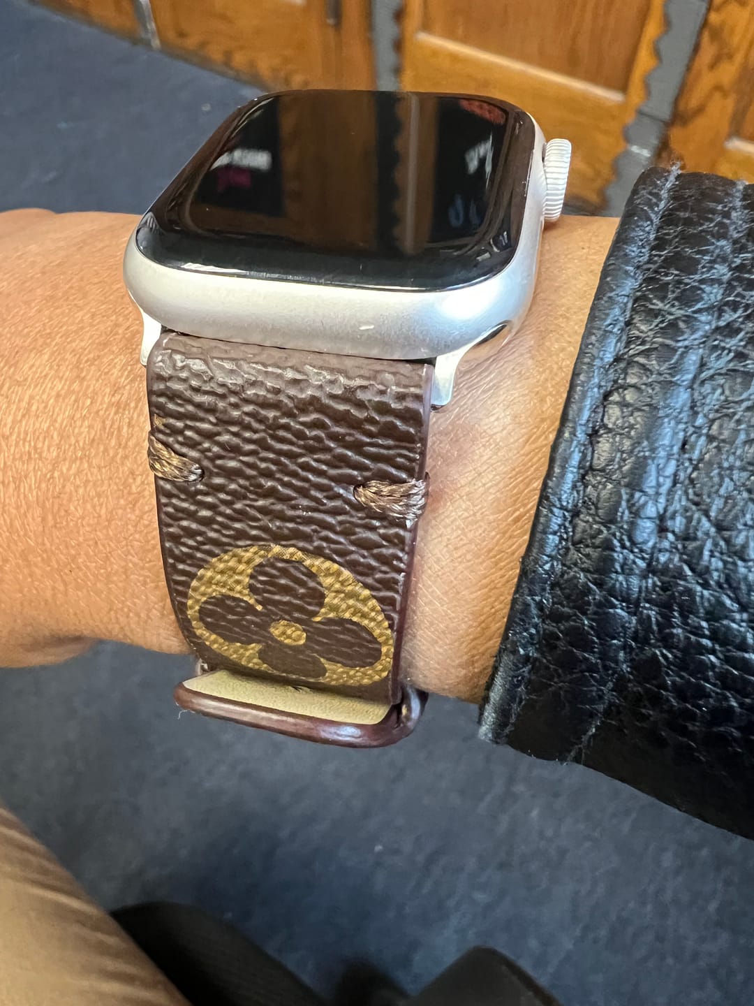 Customer photo review of Apple Watch Band Repurposed Classic LV Monogram