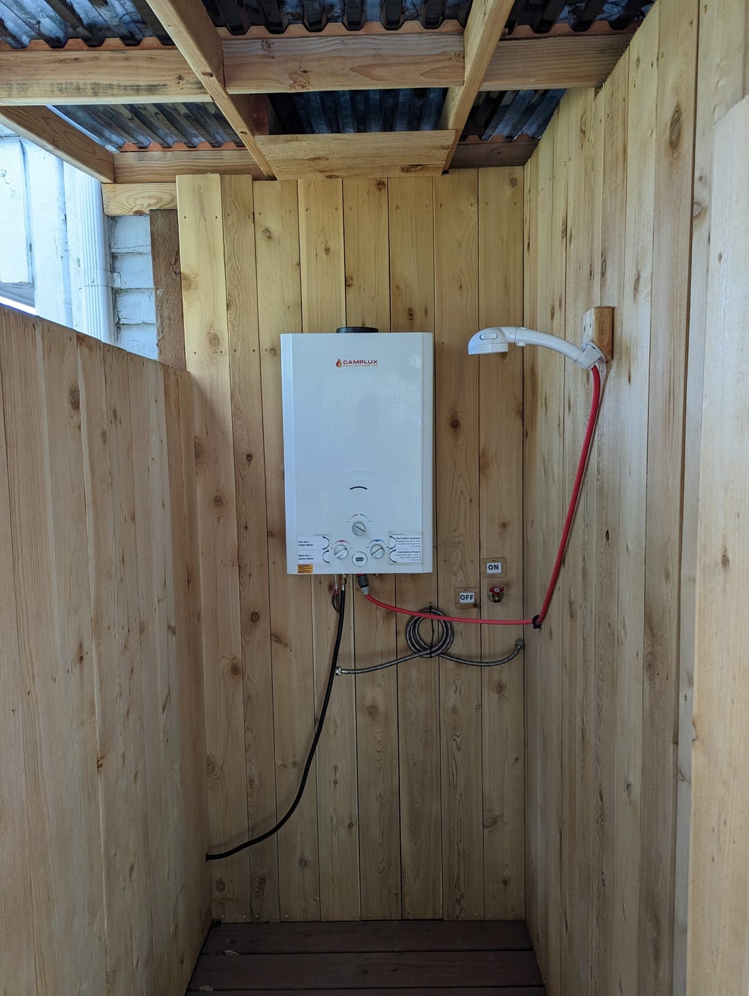 Customer photo review of Camplux 16L Outdoor 4.22 GPM Propane Gas Tankless Water Heater