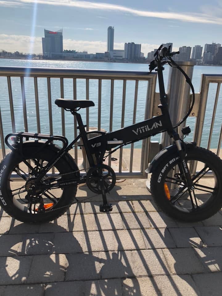 Customer photo review of V3 2.0 Folding Fat Tires Adult All Terrain Electric Bike