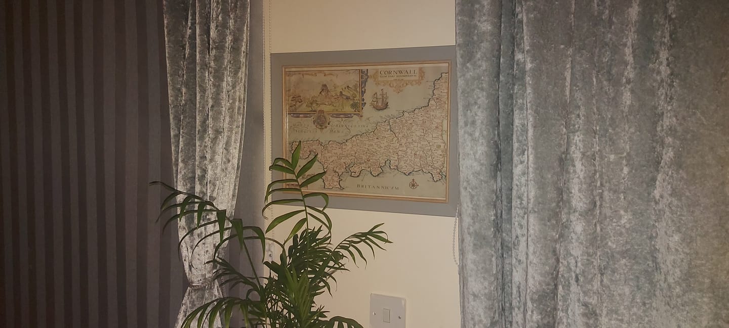 Customer photo review of Old Map of Cornwall in 1576 by Christopher Saxton - Penzance, St Ives, Plymouth, Lands End, Padstow, St Michael's Mount, Lizard