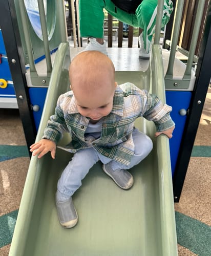 Customer photo review of Little Sohls Slip-on Toddler Shoe – Cloud