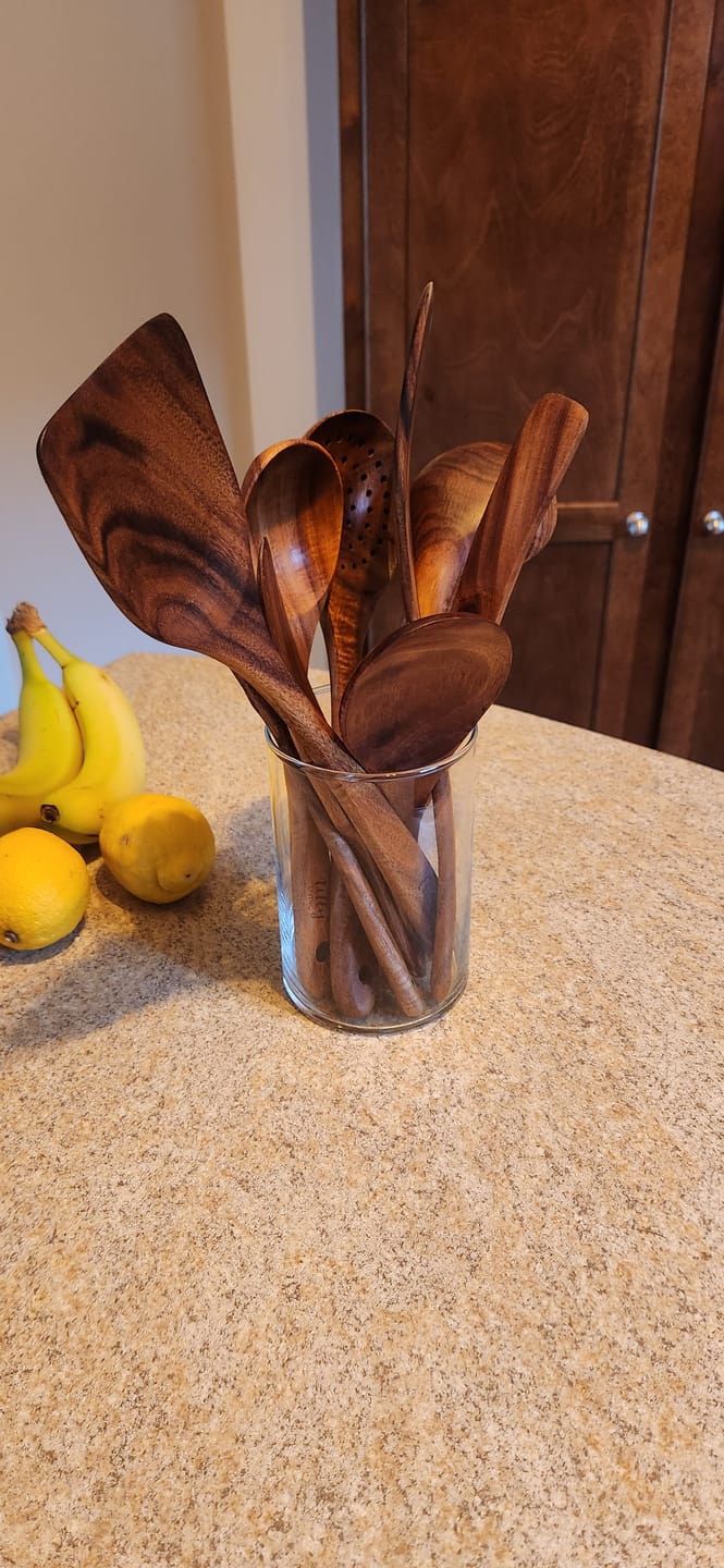 Customer photo review of Teak Wood Spurtle Set
