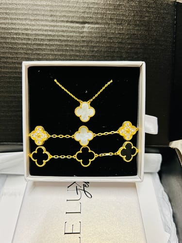 Customer photo review of Camilla Bracelet — Gold + Black