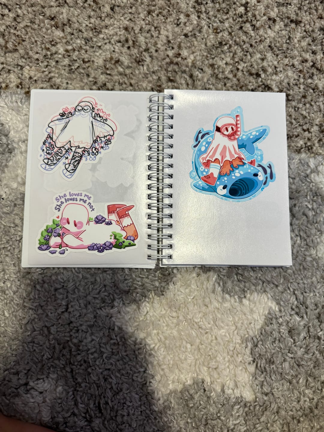 Customer photo review of Cute Scuba Diving Ghost Stickers
